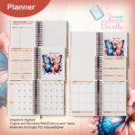 Planner Permanente A5 Vertical-Coleção Watercolor Flower - Imagem 2