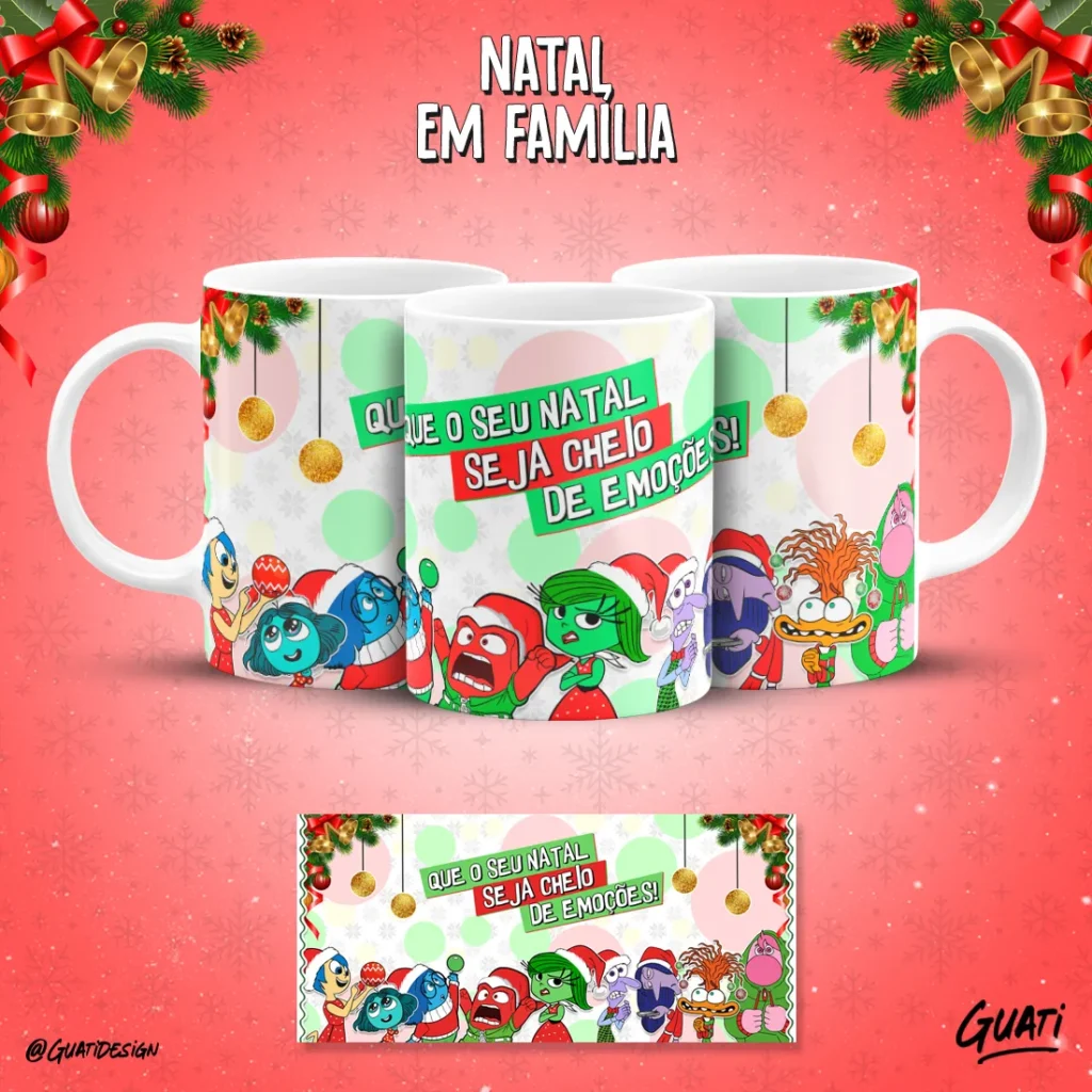 Artes Canecas Natal em Família (Personagens) - Imagem 4