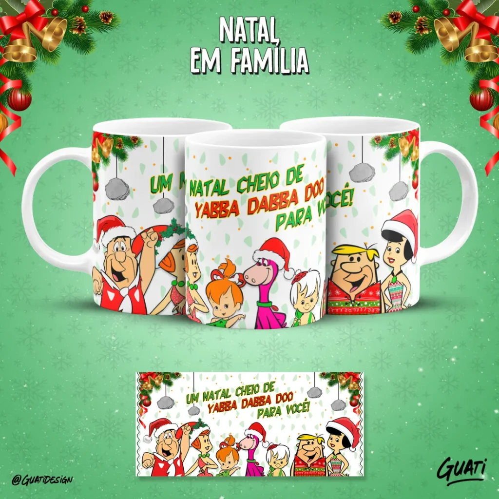 Artes Canecas Natal em Família (Personagens) - Imagem 5