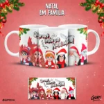 Artes Canecas Natal em Família (Personagens)