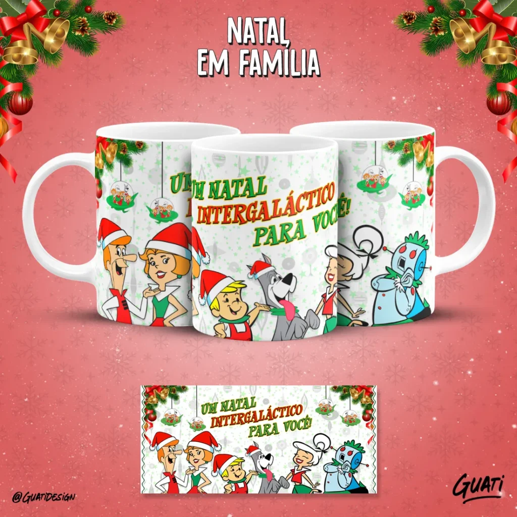 Artes Canecas Natal em Família (Personagens) - Imagem 6
