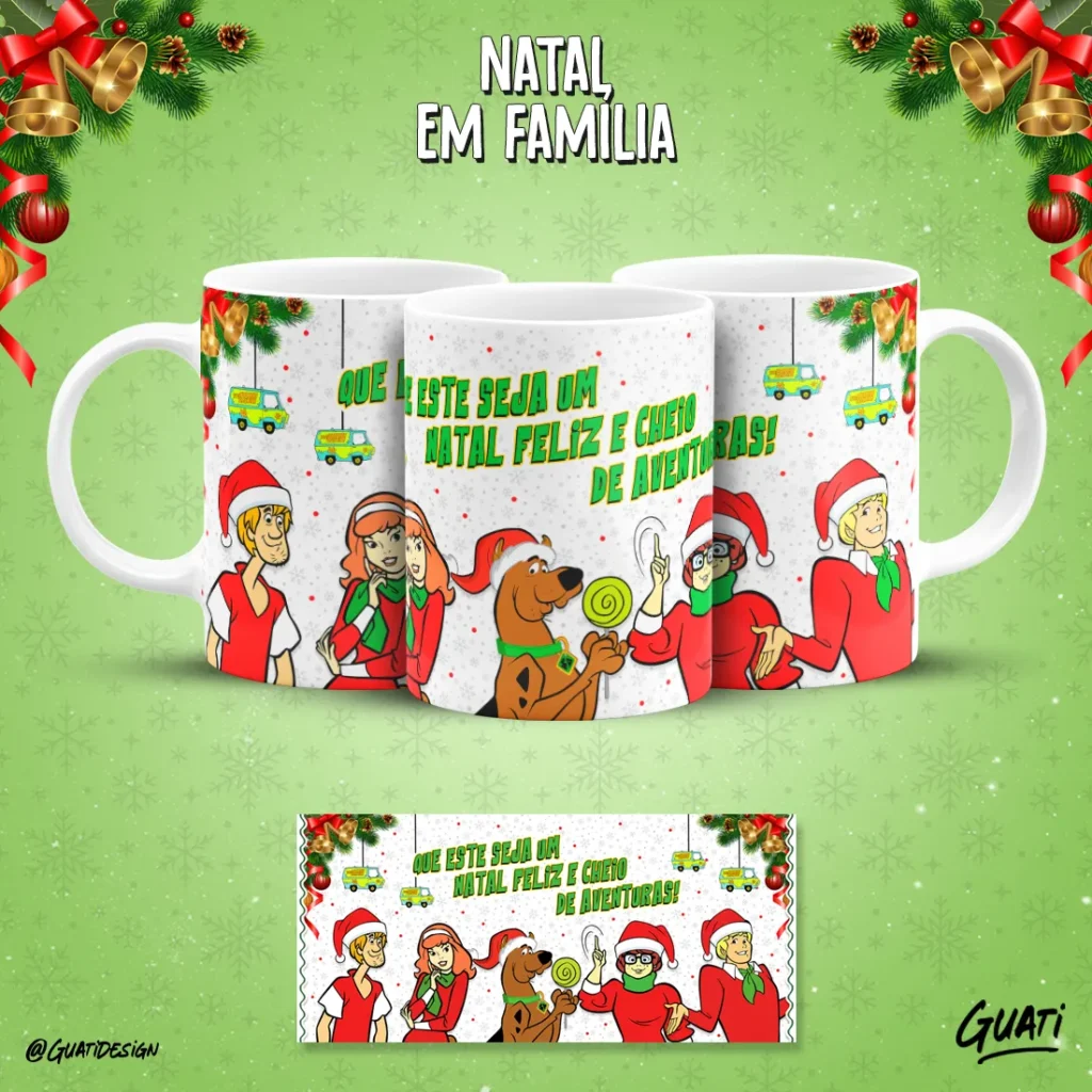 Artes Canecas Natal em Família (Personagens) - Imagem 8