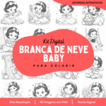 Kit Digital para Colorir - Branca de Neve Baby