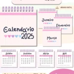 Calendário 2025 - Quadrado