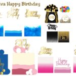 Arquivo de Corte Topos de Bolo HAPPY BIRTHDAY