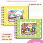 Livro de Colorir Cãezinhos Kawaii