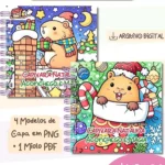 Livro de Colorir - Capivaras Natalinas