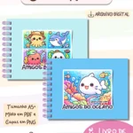 Livro de Colorir Oceano Kawaii