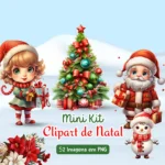 Kit Digital Clipart Natal