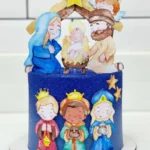 Arquivo de Corte Topo de Bolo Natal Presépio
