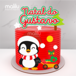 Arquivo De Corte Topo de Bolo Natalino Pinguim