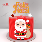Arquivo De Corte Topo de Bolo Papai Noel