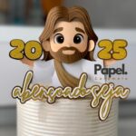 Arquivo de Corte Topo de bolo Abençoado
