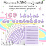 Ebook 100 Ideias de Conteúdos