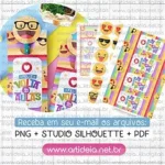 Arquivo Digital - Cartão Lápis Emoji Volta às Aulas