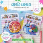 Arquivo Digital - Cartão Pirulito Caracol Volta às Aulas