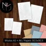 Miolos A5 e A6 + Papeis - JARDIM NOTURNO - Col. Florais