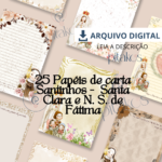 PAPÉIS DE CARTA 10 SANTA CLARA E 15 NOSSA SENHORA DE FÁTIMA