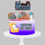 Arquivo de Corte Topo de Bolo Flork Cansado