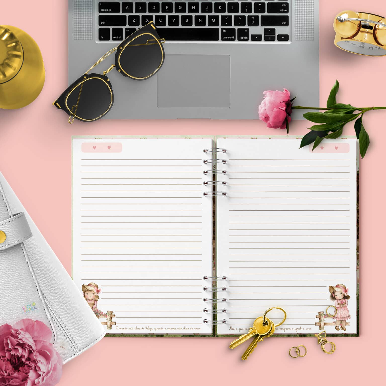 Kit Capas e Miolo Pautado A5 e Universitário Doce Infância - Imagem 2