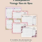 Planejadores Vintage Tons de Rosa