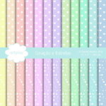 Papel Digital Coração e Estrelas 4