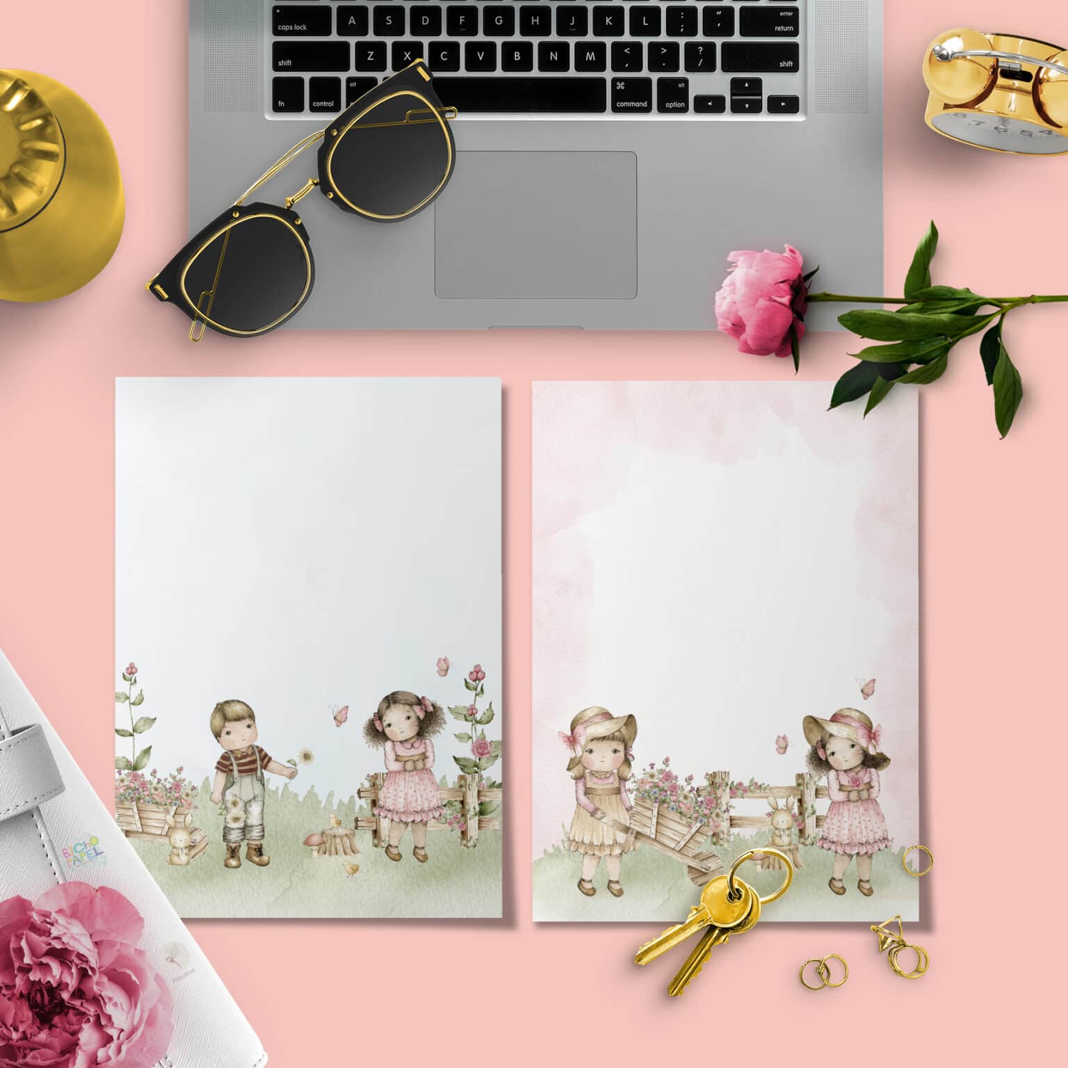 Kit 11 envelopes e 12 papéis de Carta Doce Infância - Imagem 6