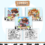 Arquivo Digital Livro de Colorir COWBOY