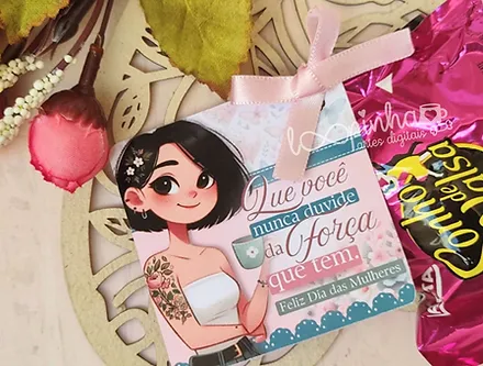 Tags quadradas - Dia das Mulheres 2025