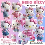 Kit Digital Hello Kitty rosa