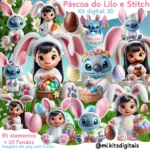 Kit Digital Páscoa Lilo & Stitch