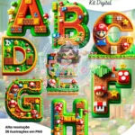 Kit Digital - Alfabeto do Super Mario