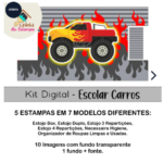 Kit Digital - Escolar Carros Meninos
