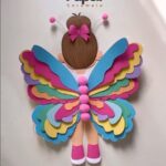 Arquivo em camadas Menina Linda Borboleta