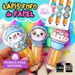 Arquivo Digital - Molde Lápis Fofo