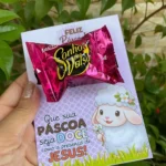 Card Bombom Ovelhinha fundo Lilás