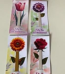 Card diversos mini lixa flores dia das Mulheres