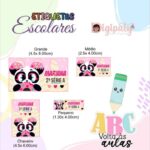 Arquivo Digital Etiqueta Escolar - Panda Donuts