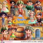 Kit Digital 3D Chaves e sua turma