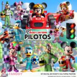 Kit Digital 3D Mickey e sua Turma Pilotos