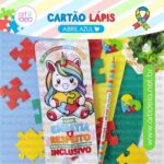 Arquivo Digital - Cartão Lápis Unicórnio Autismo