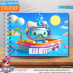 Kit Digital Livro de colorir - Hello Kitty