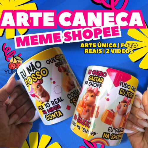 Arte Caneca Meme Shopee