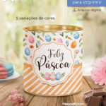 Kit Arte Tubolata 10x10cm – Páscoa Cores