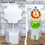 Arquivo digital Molde limpo Centro de Mesa sextavado
