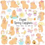 Kit Digital Autismo Capivara Retrô Primavera