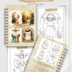 Arte pronta para imprimir Livro de Colorir: Colorindo os Mistérios dos Santo Rosário