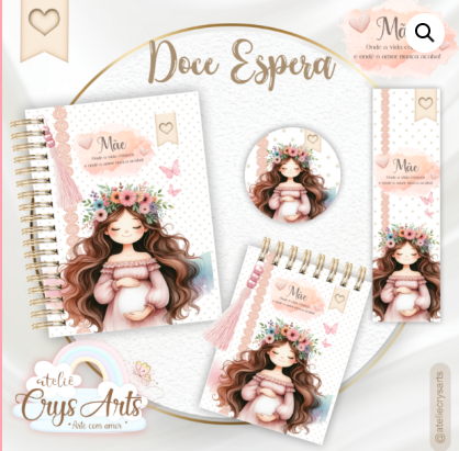 Kit Encadernação Doce Espera - Dia das Mães