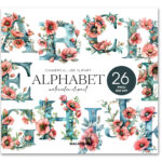 Kit digital Alfabeto Floral