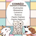 Pet Lovers - Combão Ilustrações Gato e Cachorro